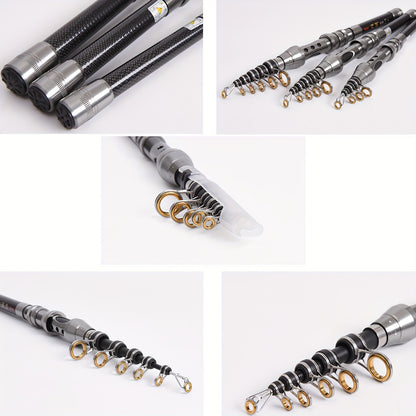 Compact and Powerful Carbon Telescopic Fishing Rod - Perfect for Saltwater Fishing!