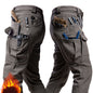 Men'S Outdoor Military Tactical Pants, Soft Shell Fleece Lined, Waterproof Windproof Warm Work Pants, Autumn/Winter Season, Polyester 90.70%, Spandex 9.30%, Solid Color, Sports Style, Regular Fit, Mid Waist, Woven Fabric, 320