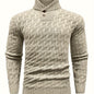 Men'S Casual Commuting Fashion Solid Texture Warm Lapel Sweater