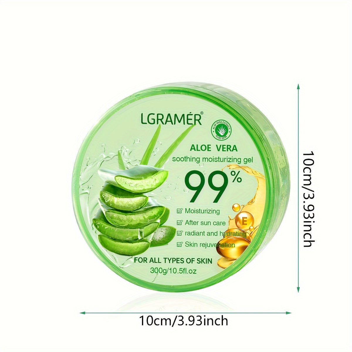 300g 99% Aloe Vera Moisturizing Gel, Essence Cream, Refreshing Aloe Vera Gel For Men And Women, Enhanced Skin Barrier, Deep Moisturizing And Hydrating Skin, Christmas Gift