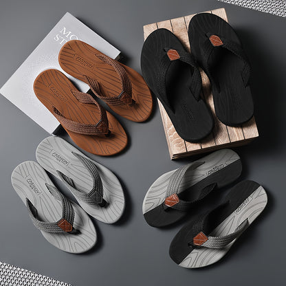 Men's Thong Sandals, Casual Non Slip Flip-flops Shoes Toe Post Sandals For Indoor Outdoor Walking, Beach Shoes For Spring And Summer