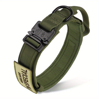 Tactical Dog Collar with Handle - Heavy Duty Collar for Medium and Large Dogs - Provides Ultimate Control and Comfort