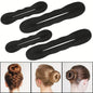 4pcs Black Magic Hair Bun Maker, Foam Sponge Bun Twist Shaper, DIY Hair Donuts Chignon, Hair Disk Ponytail Bun Maker