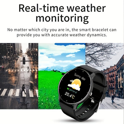 Smart Watch With 1.39 Smartwatch And 100+ Exercise Sports Modes, Weather, Music Controls, Voice Assistant Fitness All-day Body Monitoring Watches With Gift For Men And Women