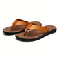 MAGIC LIONS-Comfortable and Durable Brown Men'S Business Casual Slippers - Indoor/Outdoor Beach Sandals.Men'S Synthetic Thong Sandals, Casual Non Slip Flip-flops Shoes ToePost Sandals For Indoor Outdoor Beach, Spring And Summ