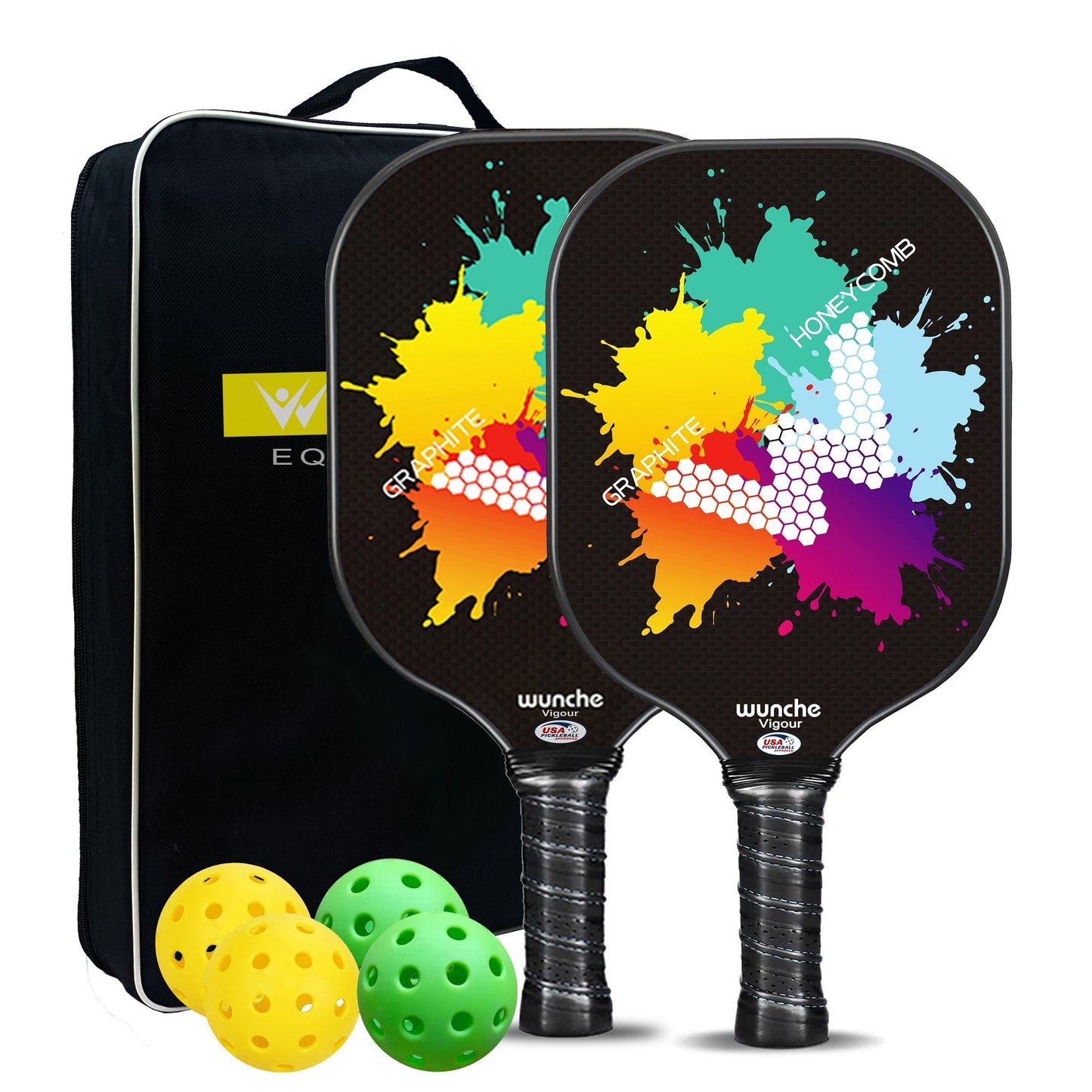 Boost Your Pickleball Game with This Graphite Carbon Fiber Paddles Set!