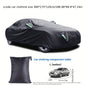 The Car Cover Is All Black With A 190T Silver-coated Fabric, Car Cover With Sun Protection, Polyester Reflective Strip Car Cover