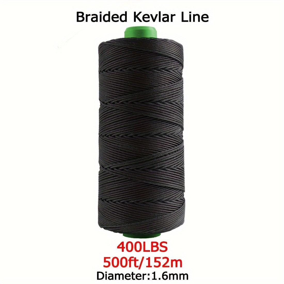 9KM Braided Kevlar Line, Black 22.68-680.39 KG Fishing Assist Rope, High Strength Kite Flying Line, Outdoor Camping Hiking Refractory Rope