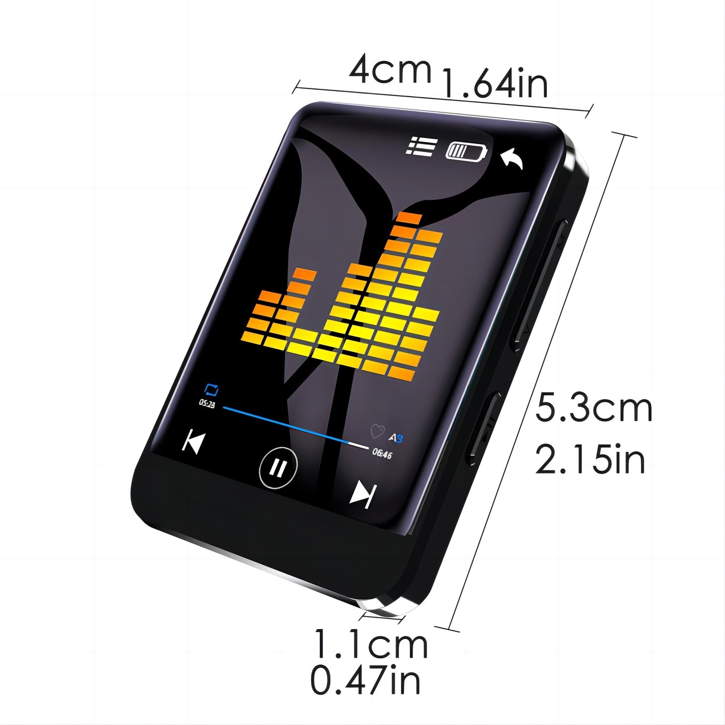 64GB Touch Screen MP3 Music Player - HD Speaker, FM Radio, Recorder, E-Book, Video Playback, Perfect!