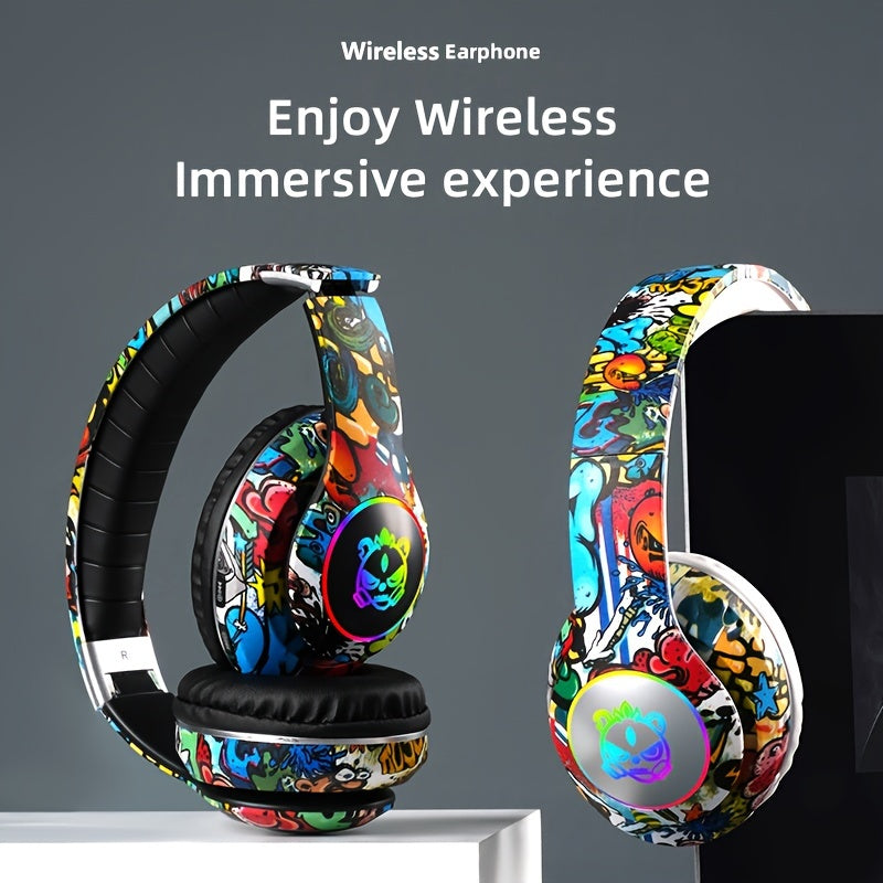 Wireless Headphones with Stereo Sound and Noise Reduction/Long Battery Life/E-Sports Gaming Headphones/Foldable Headphones, a Gift for Everyone to Enjoy Music Anytime, Anywhere!