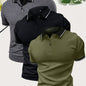 3Pcs Breathable Men's Golf Shirt, Regular Fit V-Neck Short Sleeve Casual T-Shirt for Summer