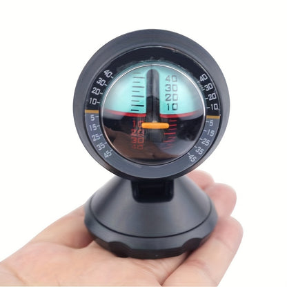KUYEE Adjustable Car Slope Gauge - Waterproof Vehicle Level Compass for Camping, Hiking & Outdoor Adventures, Self Sensing, Mountaineering, Cycling, Tactical Training