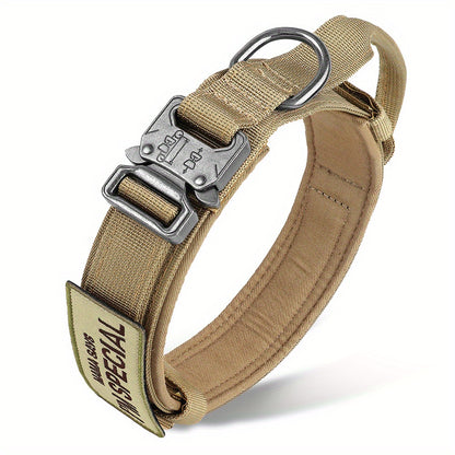 Tactical Dog Collar with Handle - Heavy Duty Collar for Medium and Large Dogs - Provides Ultimate Control and Comfort