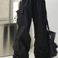 Stylish Wide Leg Cargo Pants with Flap Pockets - Comfortable Drawstring Waist, Relaxed Fit, Breathable Fabric, Perfect for Spring & Summer Outings - Women's Casual Clothing for Everyday Wear