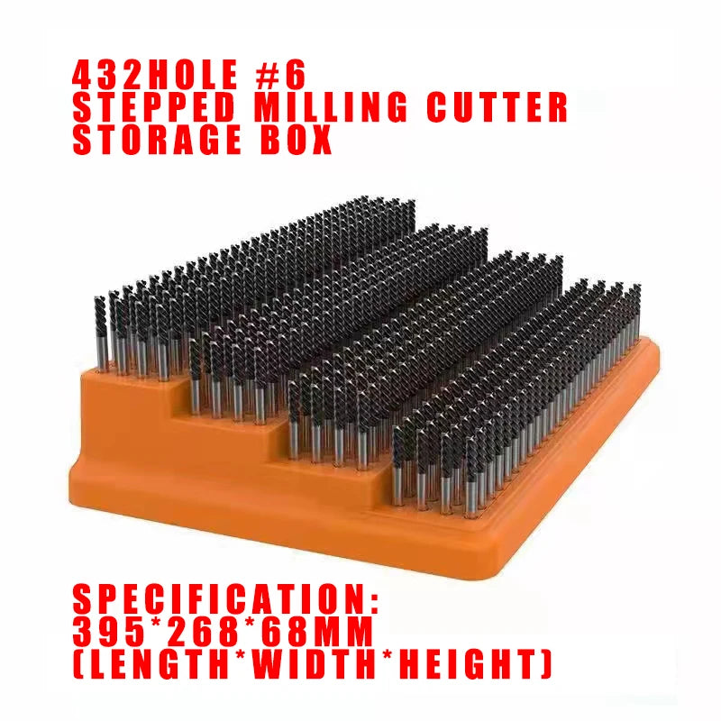 Milling Cutter Tool Box 288 Hole Storage Box Drill Bit Storage Box 4mm 16mm CNC Tool Organizer Rack Accessories Multifunctional