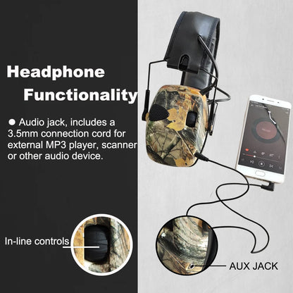 ZOHAN Tactical anti-noise Earmuff for Hunting shooting headphones Noise reduction Electronic Hearing Protective Ear Protection