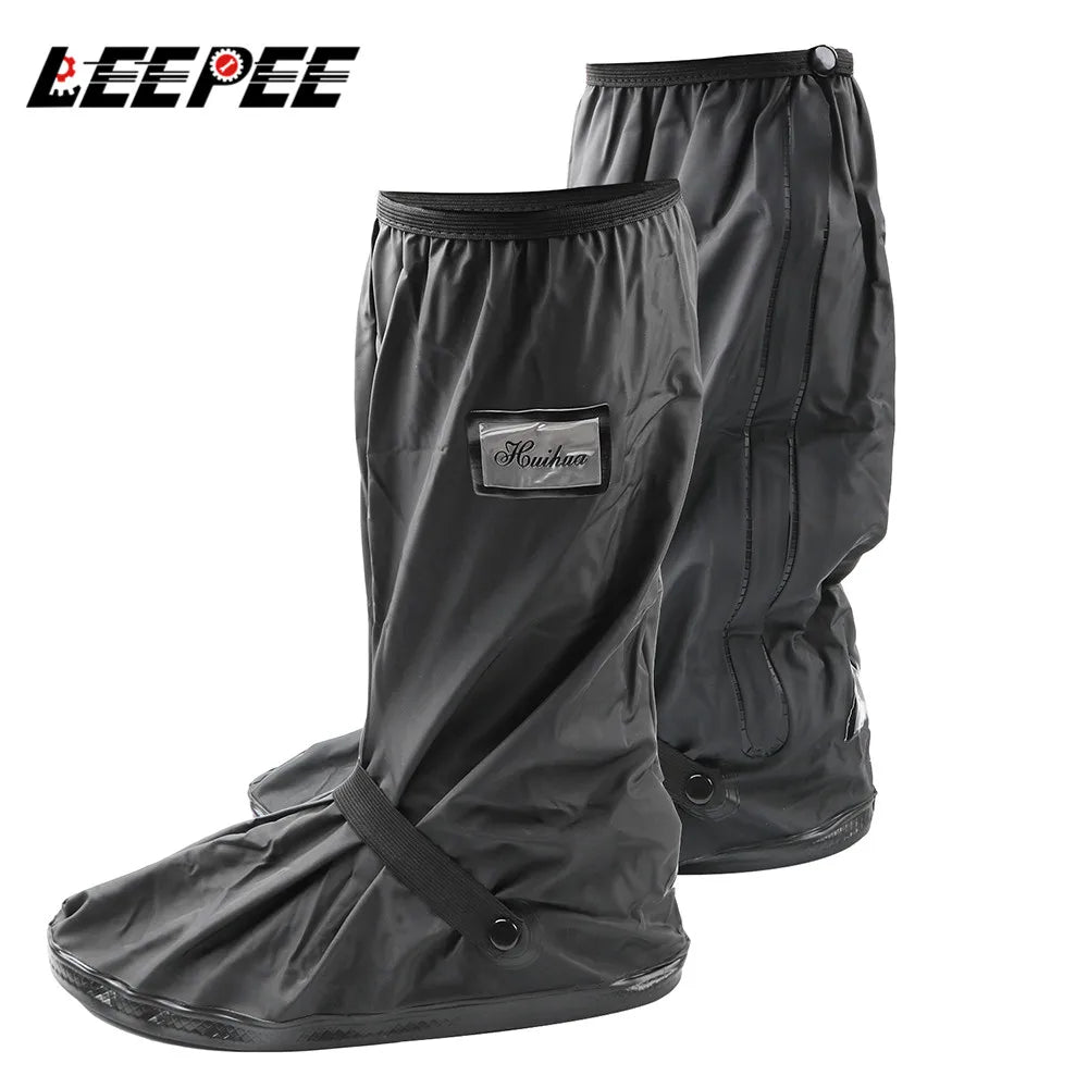 Reusable Motorcycle Scooter Dirt Bike Rain Shoes Cover Non-Slip Boot Covers Unisex Bicycle Shoes Protectors  For Rainy Snowy Day