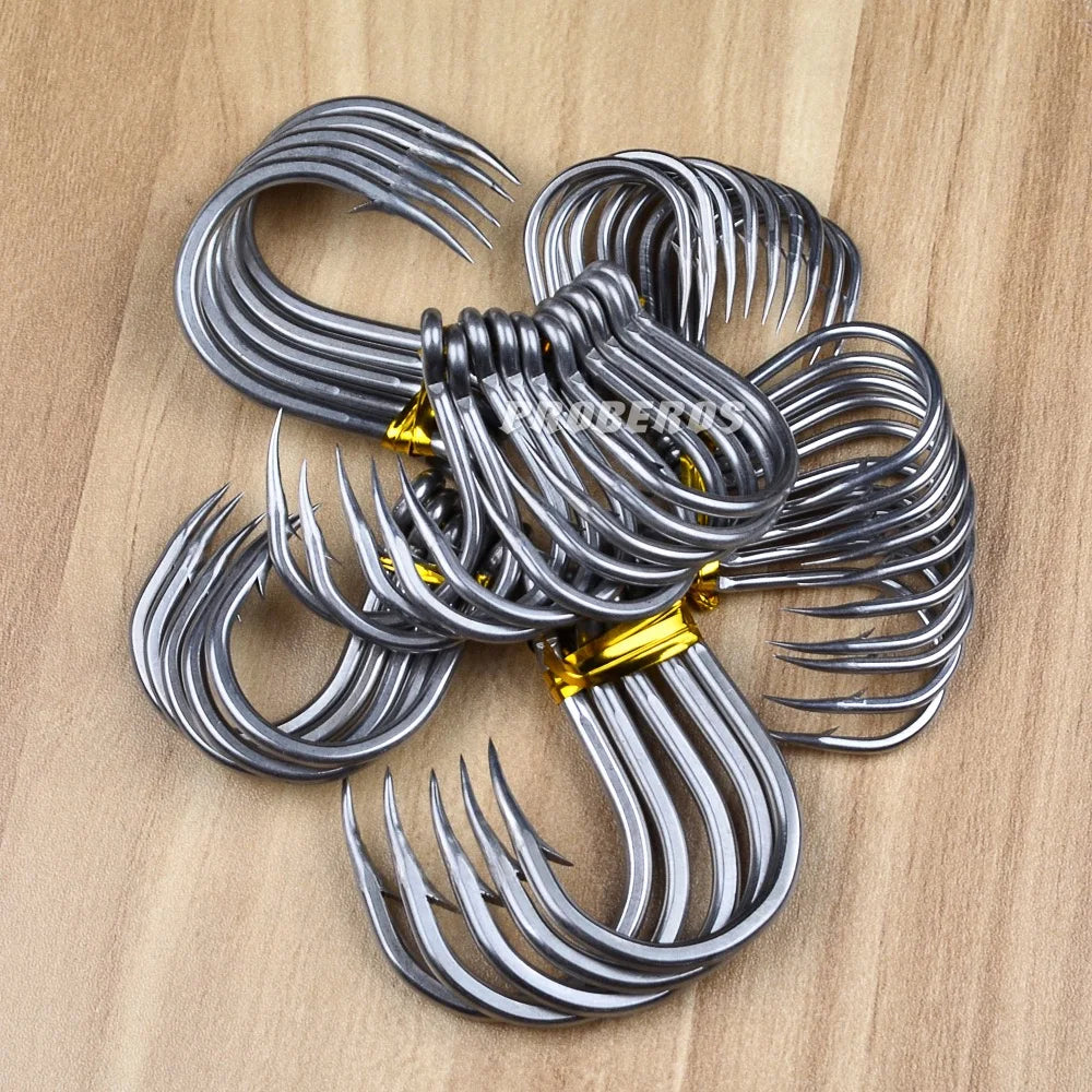 Seawater corrosion protection Fishing Hook Size 1/0-13/0# Ring eye Japan Fishhooks Fishing Hooks Single Jig Fish Hook Tackle