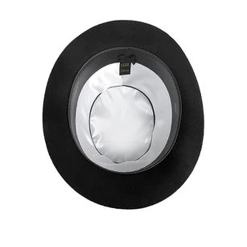 Wool Bowler Hat luxury felt billycock hats for men with belt rolled brim casquette men's cap