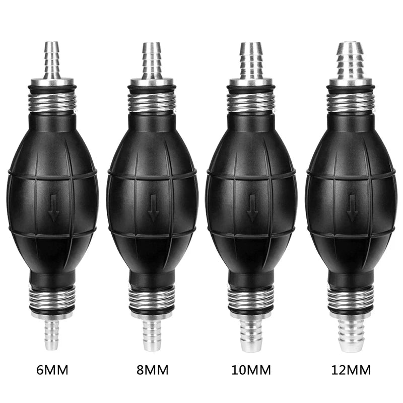 6mm/8mm/10mm/12mm Hand Fuel Pump Line Rubber Aluminum Hand Primer Bulb diesel oil transfer petrol for Car Boat Marine Outboard