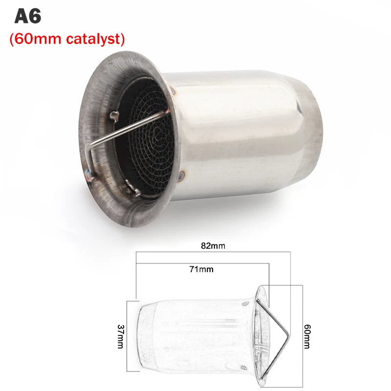 Exhaust Pipe Exhaust System DB Killer Catalyst Motorbike Exhaust Muffler Silencer Noise Sound 51mm 60mm Universal Exhaust