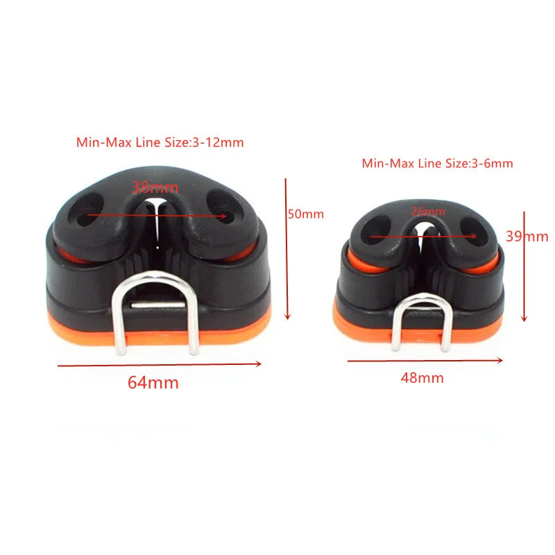 Composite Material Ball Bearings Cam Cleat With Stainless Steel Ring Carbo Cam Kit Rope Fairlead