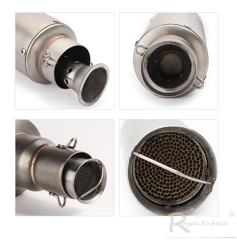 Exhaust Pipe Exhaust System DB Killer Catalyst Motorbike Exhaust Muffler Silencer Noise Sound 51mm 60mm Universal Exhaust