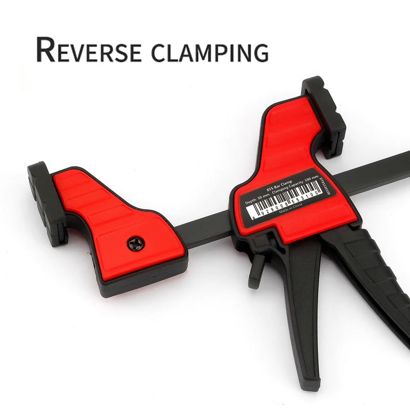 4 6 12 Inch Quick Ratchet F Clamp Heavy Duty Wood Working Work Bar Clamp Clip Kit Woodworking Reverse clamping 100 150 300mm