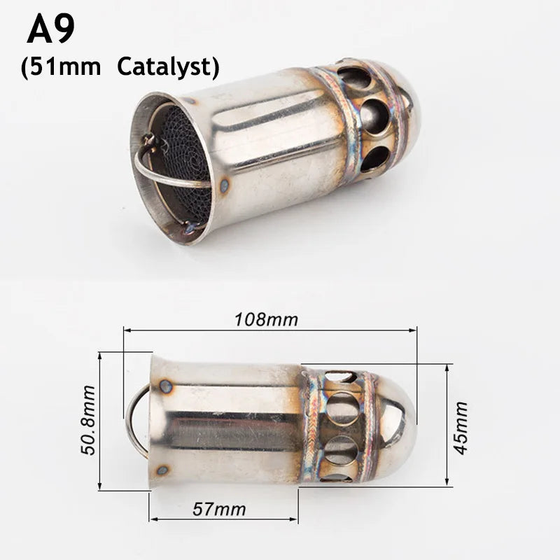 Exhaust Pipe Exhaust System DB Killer Catalyst Motorbike Exhaust Muffler Silencer Noise Sound 51mm 60mm Universal Exhaust