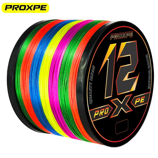 PROXPE100M 300M 500M X12 PE Braided Fishing Line Super Strong Japanese Multifilament Sea Fishing Cord Carp Wire Trout Lines