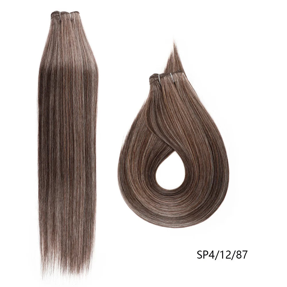 Bone Straight Hair Bundles Salon Natural Hair Extensions Fake Fibers Super Long Synthetic Yaki Straight Hair Weaving Full to End