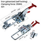 304 Stainless Steel / Iron galvanized Quick Fixture Adjustable Buckle Lock Clamp Box Buckle Horizontal Fixture Door Bolt Clamp