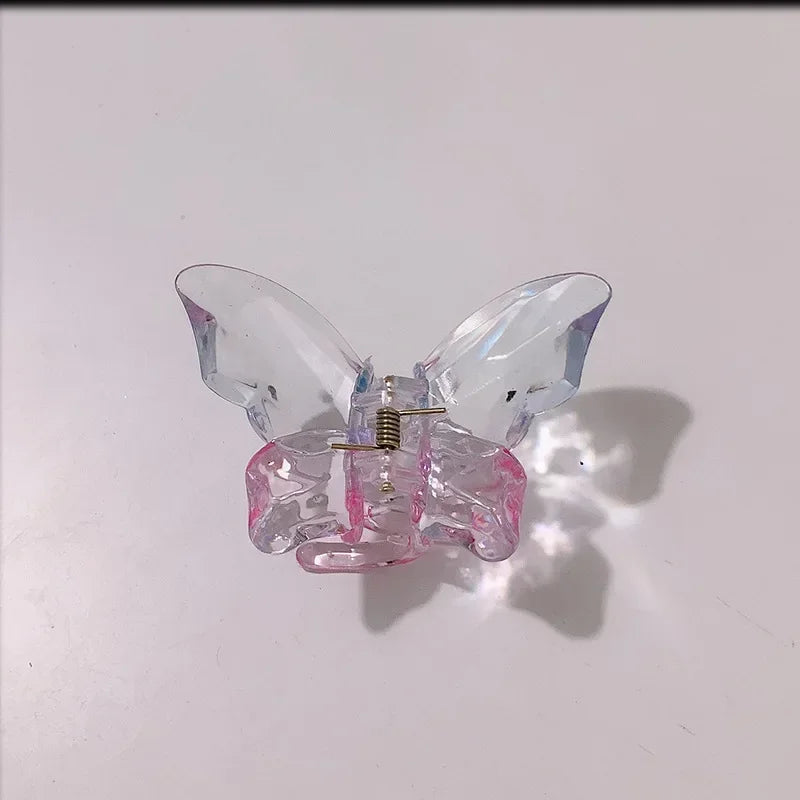 Cute Transparent Hair Claw Clips Barrettes Mini Butterfly Hair Clips for Women Non-slip Girls Headband Hair Accessories