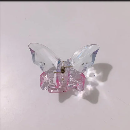 Cute Transparent Hair Claw Clips Barrettes Mini Butterfly Hair Clips for Women Non-slip Girls Headband Hair Accessories