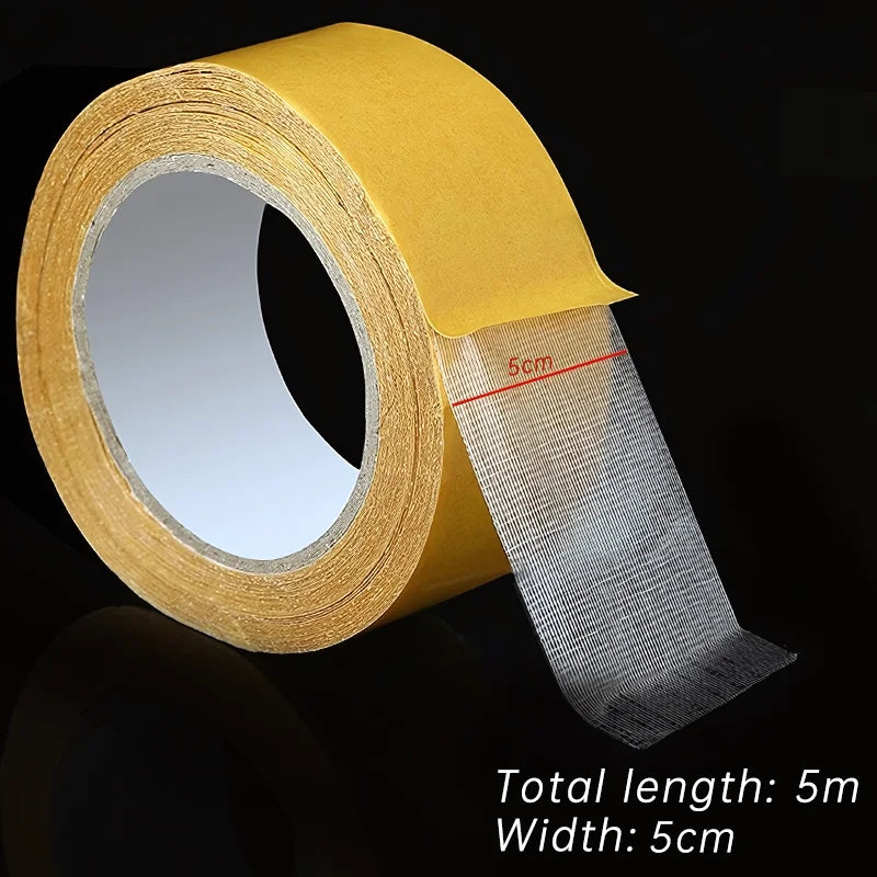 5M Super Strong Double Sided Tape Extra Strong Adhesive Non-slip Tape Waterproof Tape Translucent MeshTape for Kitchen Bathroom