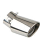 1PCS 2.5" Inlet Car Auto Exhaust Muffler Tip Pipe  Stainless Steel Chrome Trim Rear Tail Throat For Most Cars