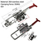 304 Stainless Steel / Iron galvanized Quick Fixture Adjustable Buckle Lock Clamp Box Buckle Horizontal Fixture Door Bolt Clamp