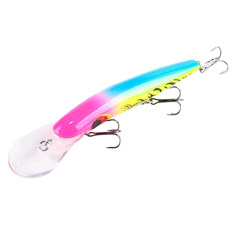 1Pcs Big Minnow Fishing Lures 16.2cm23g Bending Wobblers Trolling Crankbaits Artificial Bait Pike Carp Bass Pesca Tackle