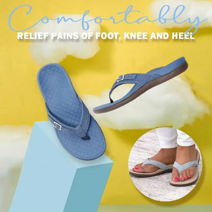 Women Orthopedic Sandals Arch Support Flip Flops for Plantar Fasciitis Comfort Summer Sandals Flat Bottomed Casual Flip Flops