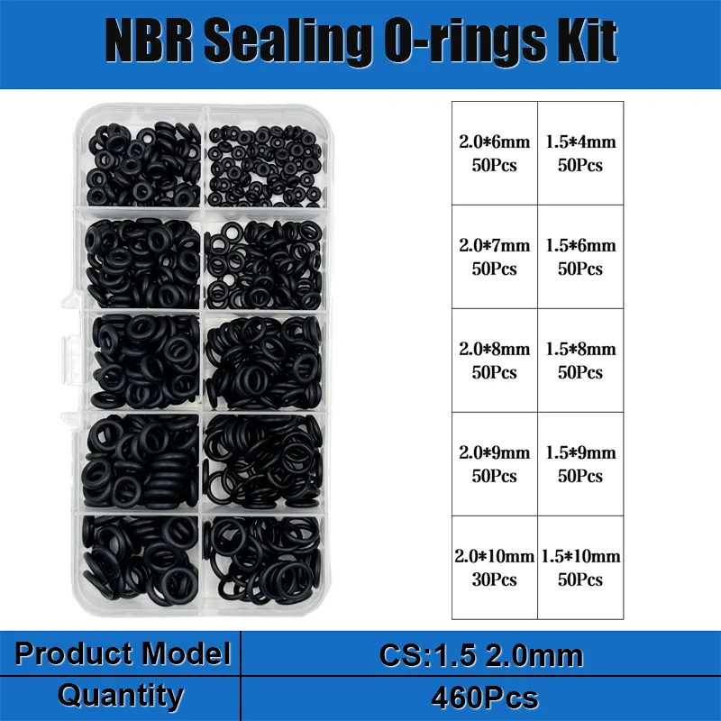 Rubber O Ring Sealing Washer Plumbing Gasket Oil Resistant Oring Automobile Plumbing Faucet Water Repair Black NBR Seal O-Ring