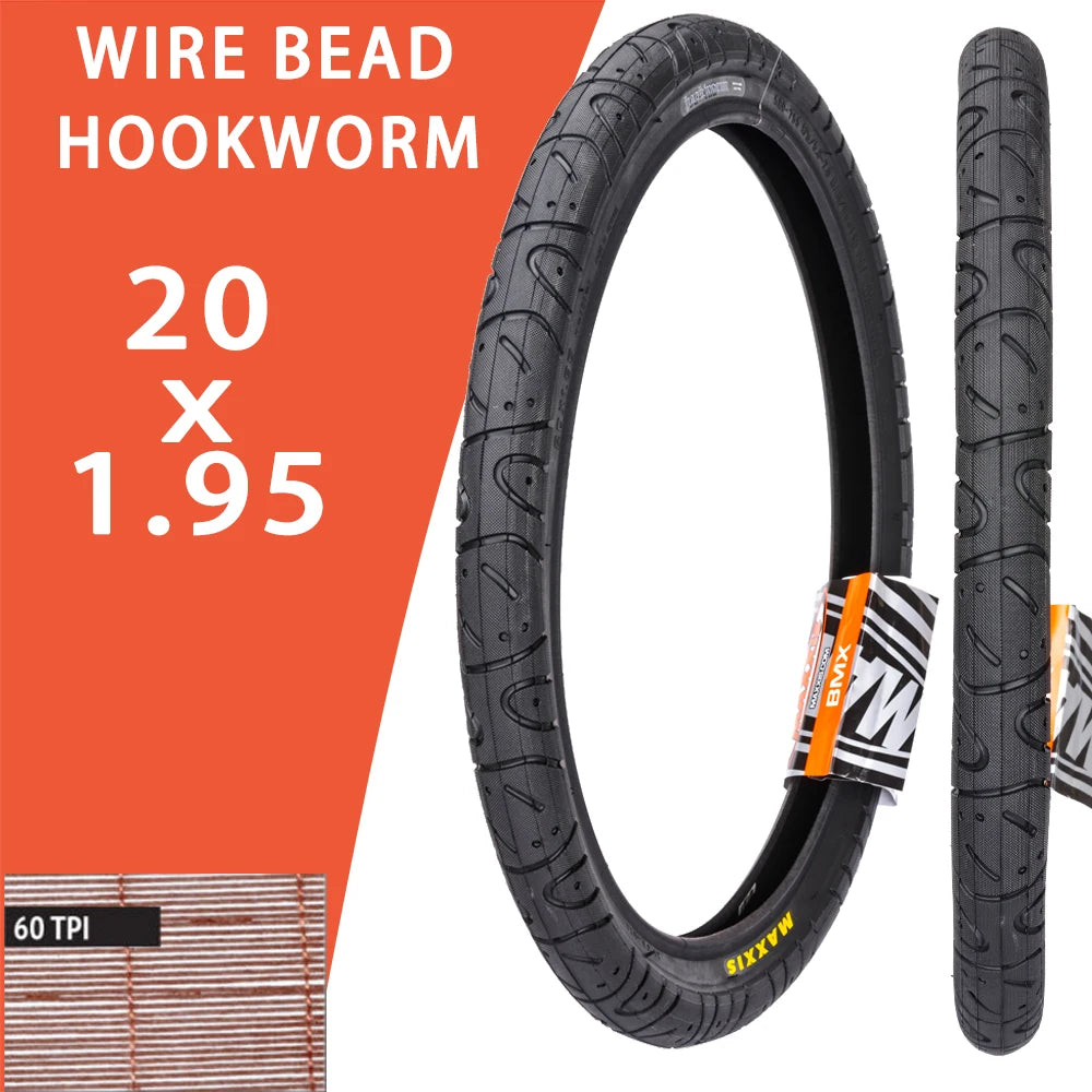 MAXXIS HOOKWORM WIRE BEAD BMX BICYCLE TIRE 20inch 24inch 26inch 27.5inch 29inch Dirt Jump Pump Track Urban BIKE TYRE 26x2.50