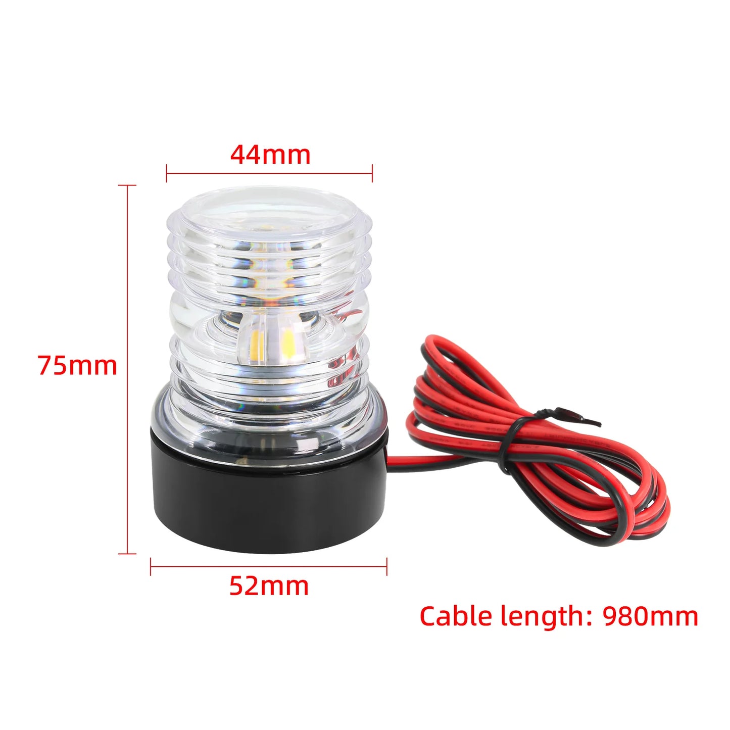 AD 12V 24V Sailing Signal Light Boat Navigation Light Fold Down 360 Degree LED for Yacht Marine Anchor Light Boat Accessories