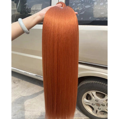 Bone Straight Hair Bundles Salon Natural Hair Extensions Fake Fibers Super Long Synthetic Yaki Straight Hair Weaving Full to End