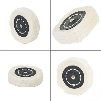 Cloth Buffing Polishing Wheel Arbor Buffer Polish Grinder Pad Mat White Grinding Sanding Head Abrasive Buffing Wheel 50-200mm