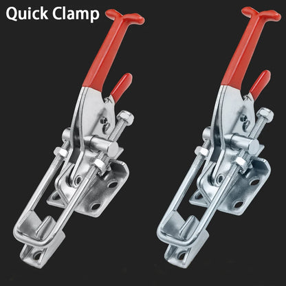 304 Stainless Steel / Iron galvanized Quick Fixture Adjustable Buckle Lock Clamp Box Buckle Horizontal Fixture Door Bolt Clamp