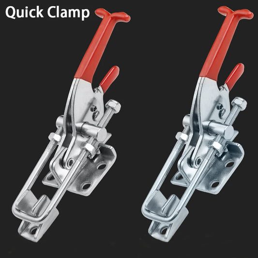 304 Stainless Steel / Iron galvanized Quick Fixture Adjustable Buckle Lock Clamp Box Buckle Horizontal Fixture Door Bolt Clamp