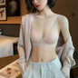 High-grade Seamless Women's Underwear Summer Thin Section Breathable And Comfortable Small Chest No Steel Ring Soft Support Bra