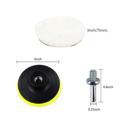 5Pcs 3 Inch Wool Polishing Disc Car Waxing Polishing Buffing Car Paint Care Polisher Pads Auto Washing Accessories Car Gadget