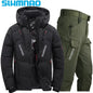 Thick waterproof jacket for autumn and winter, warm and cold resistant hiking suit, heat-resistant and wear-resistant fishing su