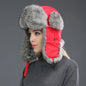 2024 New Winter Hat For Men Real Rabbit Fur Ear Cap Warm Winter Men Hat Fur Beret Russian Hats High Quality to Keep Warm